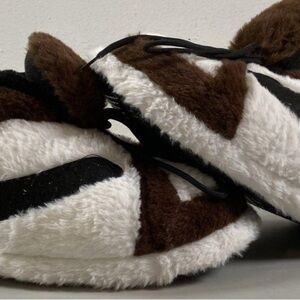 Jordan Plush White and Brown Sneakers